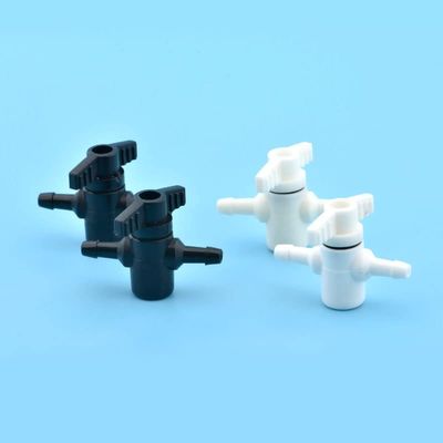 KRYDN 8-Piece Plastic 2-Way Ink Valves for Solvent/UV Printers, CISS Manual Valve, White, 4×3/5×3 mm