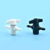 KRYDN 8-Piece Plastic 2-Way Ink Valves for Solvent/UV Printers, CISS Manual Valve, White, 4×3/5×3 mm view 2