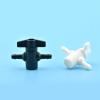 KRYDN 8-Piece Plastic 2-Way Ink Valves for Solvent/UV Printers, CISS Manual Valve, White, 4×3/5×3 mm view 3
