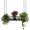 yelloo Plant Shelf Indoor Outdoor, Balcony Decor, Metal Flower Stand Hanging Shelf with Chains for Garden, Ideal for Planters Outdoors (FLOWERS 115 cm, Gray/Black) view 1