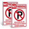 Anley No Parking Sign, 14 x 10 in, 40 Mil Rust-Free Weatherproof Aluminum, Easy Installation, Metal Outdoor Warning Signs, 2-Pack view 1