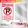 Anley No Parking Sign, 14 x 10 in, 40 Mil Rust-Free Weatherproof Aluminum, Easy Installation, Metal Outdoor Warning Signs, 2-Pack view 2