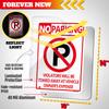 Anley No Parking Sign, 14 x 10 in, 40 Mil Rust-Free Weatherproof Aluminum, Easy Installation, Metal Outdoor Warning Signs, 2-Pack view 3
