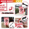 Anley No Parking Sign, 14 x 10 in, 40 Mil Rust-Free Weatherproof Aluminum, Easy Installation, Metal Outdoor Warning Signs, 2-Pack view 4