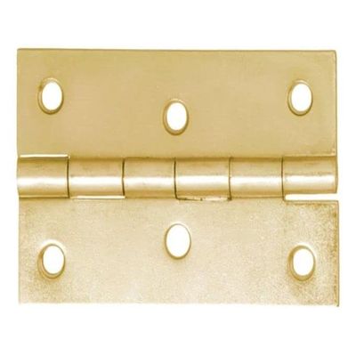 8 Cabinet Hinges 80 x 56 mm, Rolled, Yellow Zinc-Plated
