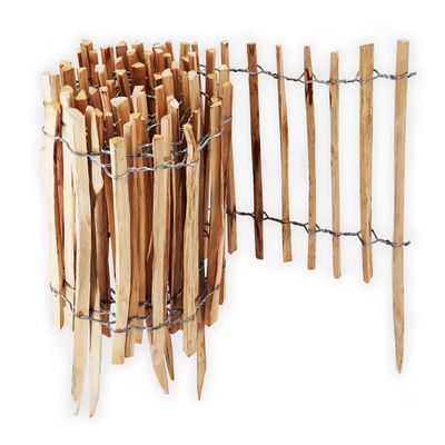 Aquagart Hazelwood Stake Fence, 4–6 cm Spacing, 20 m x 35 cm