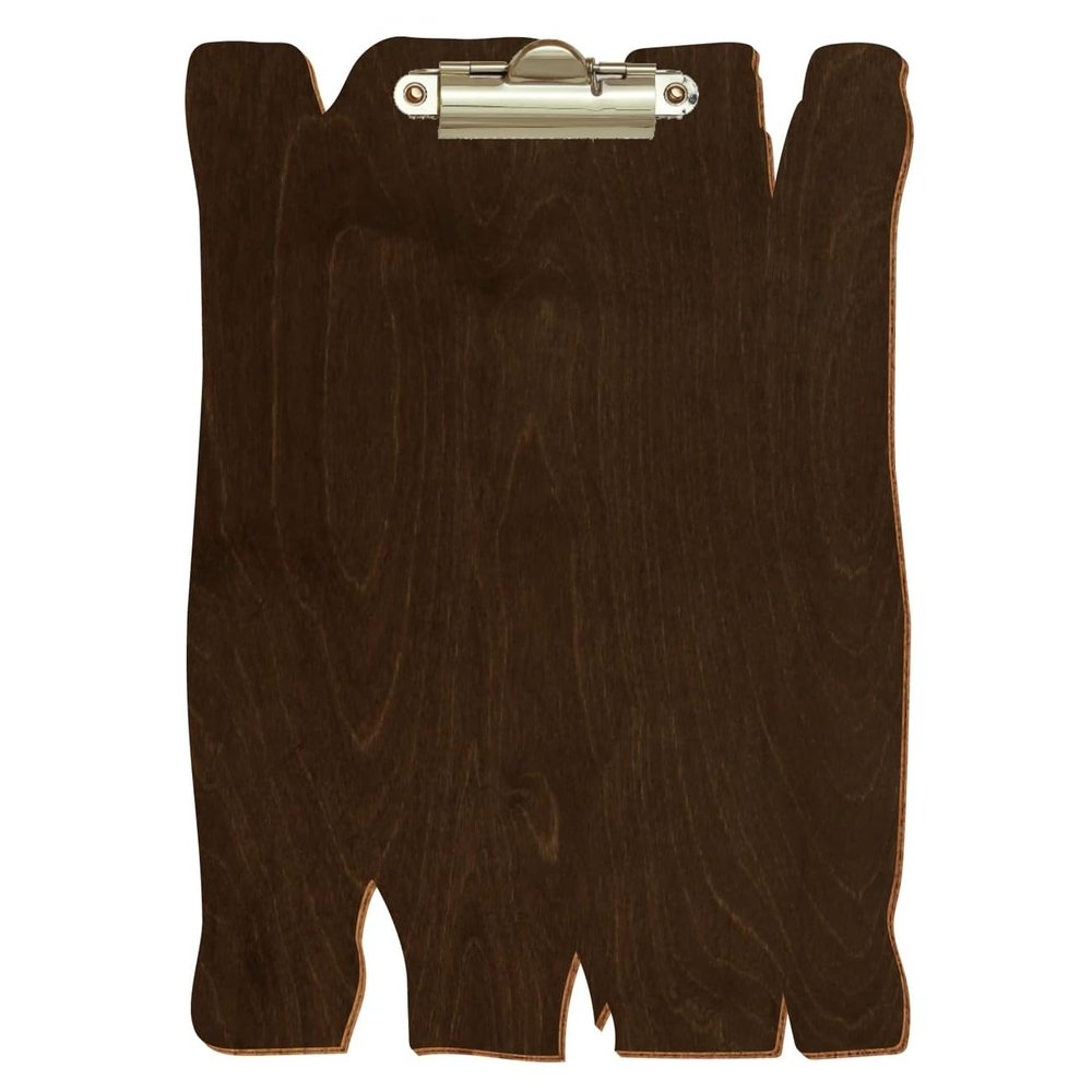 Btic Dark Walnut Wooden Clipboard for A3–A6, 3 mm Birch Plywood