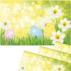 matches21 Spring Easter Placemats, Daffodils & Colorful Eggs, Washable, Set of 4 view 1