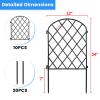 Getlay Decorative Garden Fence, 3 m x 61 cm, Black Rust-Resistant Metal, 10 Panels view 3