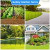 Getlay Decorative Garden Fence, 3 m x 61 cm, Black Rust-Resistant Metal, 10 Panels view 4