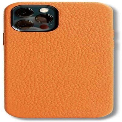 ZEDEVB Lychee Pattern Full-Coverage Case for Apple iPhone 12 Pro (2020), 6.1-inch, Orange
