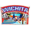 Wichita Kansas USA Wooden 3D Landmark Refrigerator Magnet, Handmade Travel Souvenir -1870 view 1