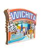 Wichita Kansas USA Wooden 3D Landmark Refrigerator Magnet, Handmade Travel Souvenir -1870 view 2