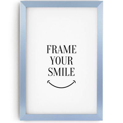 Monframe Picture Frame 20x20 cm | Modern Blue MDF Wood Frame with Acrylic Glass & UV Protection