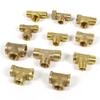 Brass Pipe Fitting Adapter, Male/Female Threads, 1/8", 1/4", 3/8" and 1/2" BSP T-Type, 1/4" Thread Specification view 2
