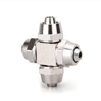 Copper-Plated Nickel Quick Connector for 12 mm Hose Tube