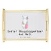 Mr. & Mrs. Panda Panda “Best Shopping Partner in the World” Wooden Breakfast Tray view 1