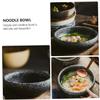 BOSUGE 1-Piece White Ceramic Asian Noodle Serving Bowl view 3