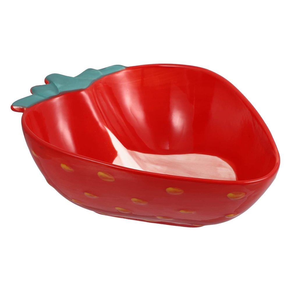 BOSUGE Ceramic Strawberry-Shaped Serving Bowl