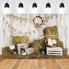 Spring Easter Eggs and Hay Bales Farm Barn Photography Backdrop, 300 x 200 cm view 1