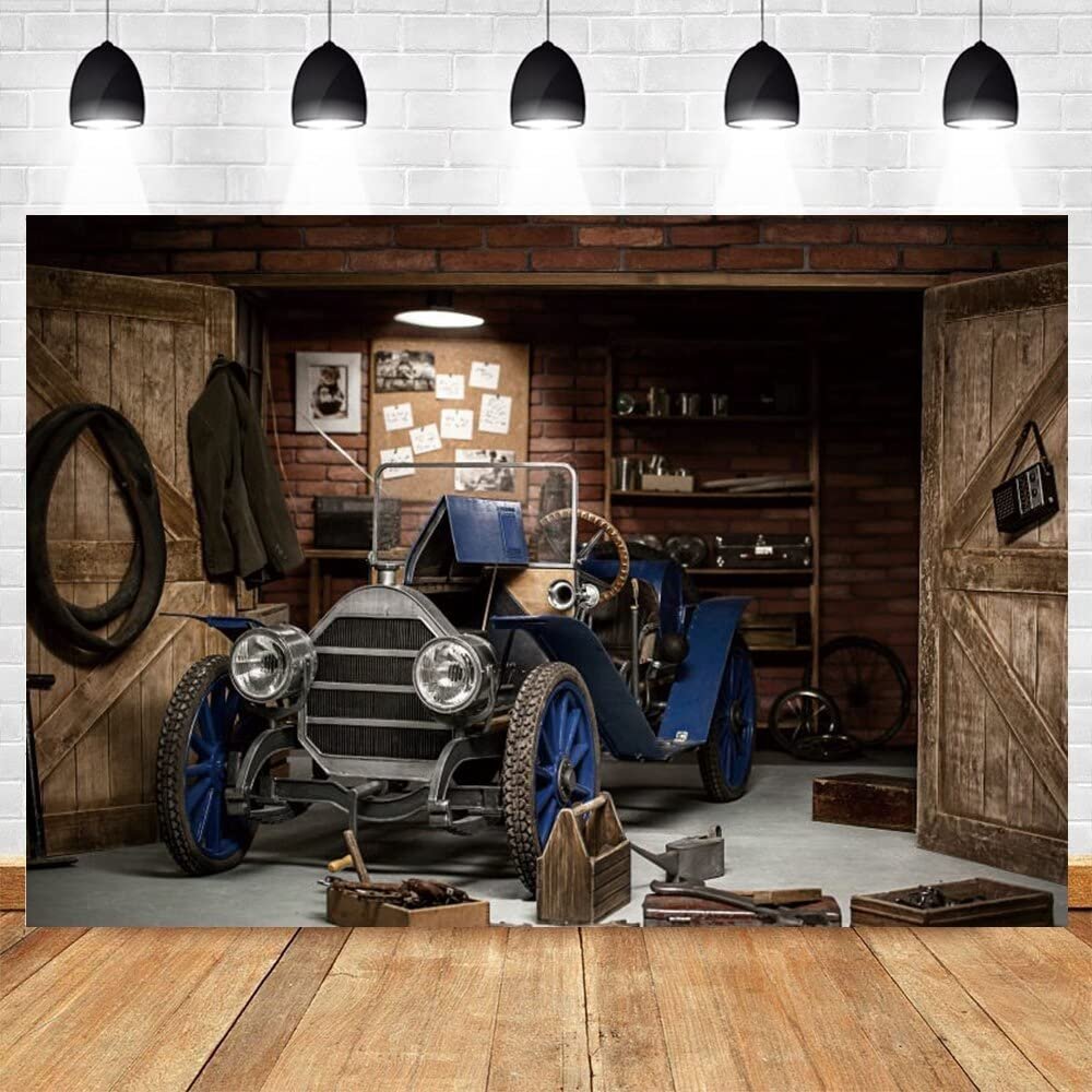 Autumn Farm Barn Pumpkin Hay Tractor Baby Birthday Photography Backdrop 240x180 cm