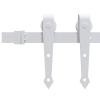 ZHOUMIN Sliding Door Hardware Set, 200 cm Steel Track, White view 3