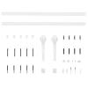 ZHOUMIN Sliding Door Hardware Set, 200 cm Steel Track, White view 4