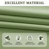 DONREN 2-Panel Blackout Tier Curtains for Small Windows, Cabinet Curtains with Rod Pocket, Sage Green, 132 x 91 cm view 3