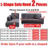 LJQAIZYL Waterproof Jacquard Sofa Covers, 2-Pack, L-Shaped Sectional, Gray, 4+4 Seats view 3