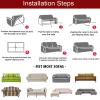 LJQAIZYL Waterproof Jacquard Sofa Covers, 2-Pack, L-Shaped Sectional, Gray, 4+4 Seats view 4