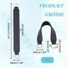 WADORN 33.5 cm Black PU Leather Purse Strap with Platinum Buckles view 2