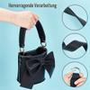WADORN 33.5 cm Black PU Leather Purse Strap with Platinum Buckles view 3