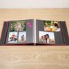 HoneyTolly Large Self-Adhesive Photo Album, 33 x 32 cm, Linen Cover, Scrapbook Album with Pen view 3