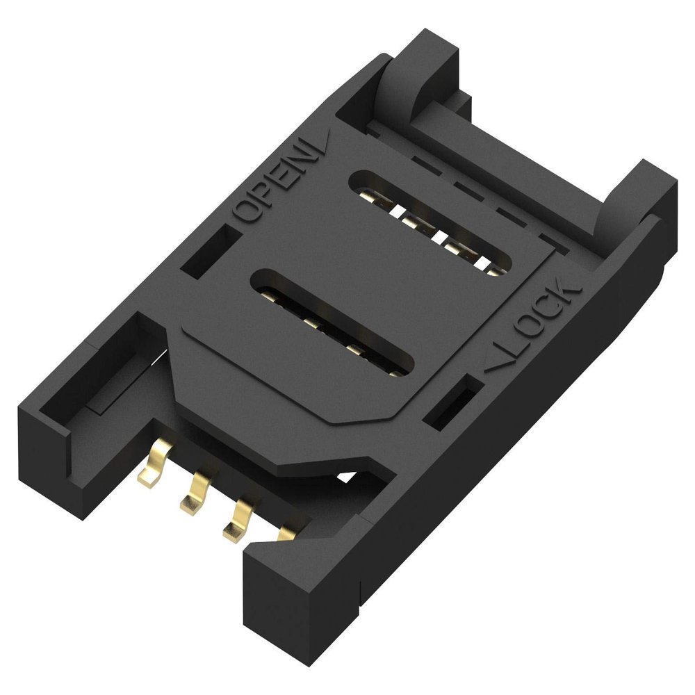 6-Position SMT SIM Socket Connector, 1 pc | SIM5060-6-0-26-00-A