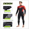 YuanDiann Men's 3mm Thickened Neoprene Wetsuit, Full-Body Diving Suit, Orange, L view 2