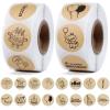 1,000 Happy Birthday Kraft Paper Stickers, Self-Adhesive, 16 Designs, 1 in, Style 1 view 1