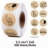 1,000 Happy Birthday Kraft Paper Stickers, Self-Adhesive, 16 Designs, 1 in, Style 1 view 2