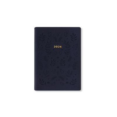 Letts of London Woodland Medium Pocket Week-to-View Diary, Multilingual, Navy, 2024