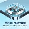 YSJJZRL 1-Pack Glitter Tempered Glass Camera Lens Protector, 9H Ultra HD, Scratch-Resistant, for iPhone 12/12 Mini/12 Pro/12 Pro Max, Black view 2