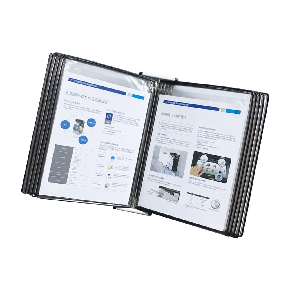 Wall-Mounted Display Panels, 10-Piece A4 Document Organizer System