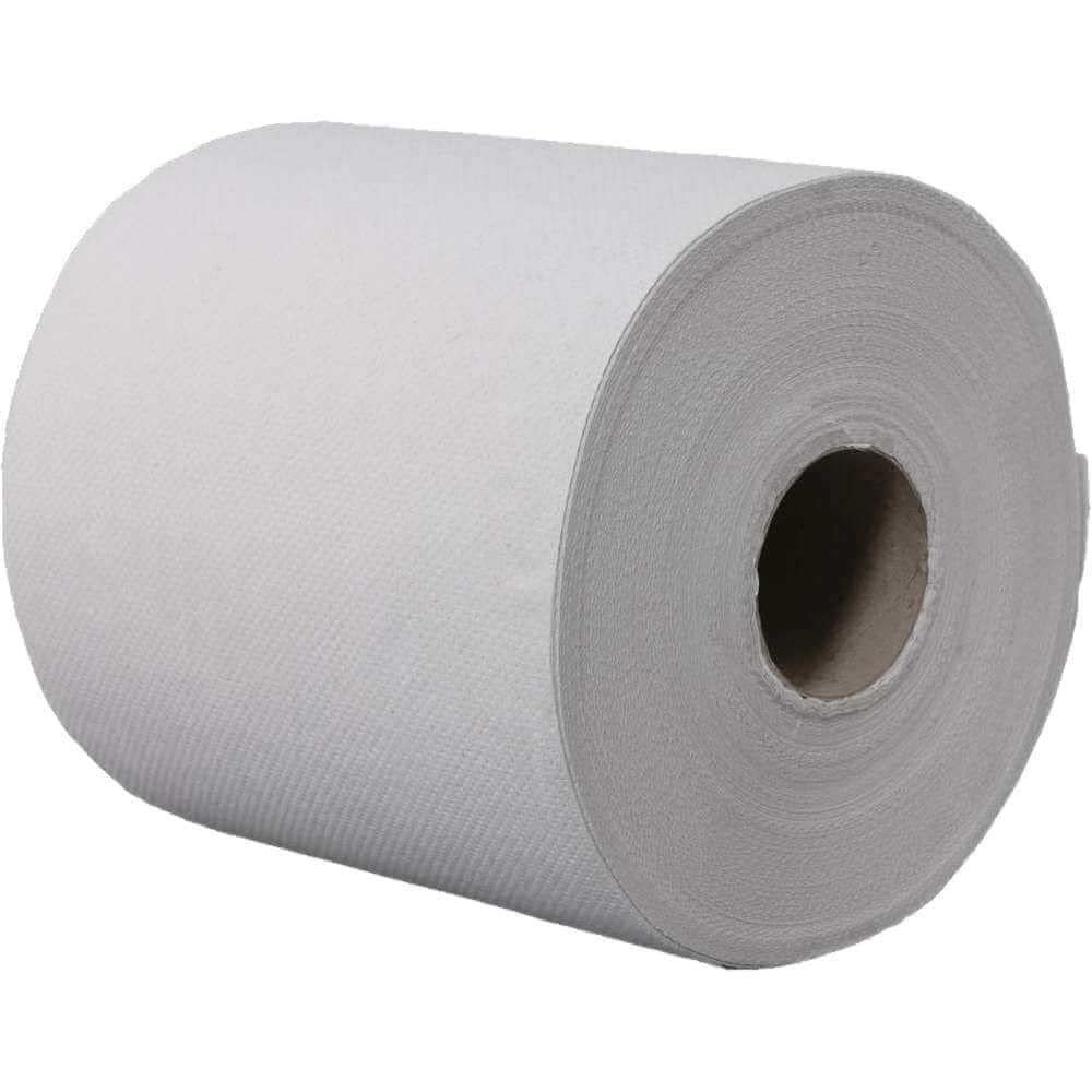 Center-Pull Paper Towel Rolls, 19 cm x 300 m, 1-Ply, Recycled, White, 6 Rolls