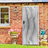 3D Self-Adhesive Door Poster, Silver & Bow, Waterproof PVC, 90 x 200 cm view 3