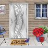 3D Self-Adhesive Door Poster, Silver & Bow, Waterproof PVC, 90 x 200 cm view 4