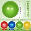 4-Pack 26-Inch Yoga Exercise Balls, 65 cm, Burst-Resistant Fitness Balls with Foot Pump, Red/Green/Blue/Yellow view 3