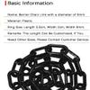 Black Parking Bollards with Plastic Barrier Chain and 2 S-Hooks view 2