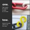 Black Parking Bollards with Plastic Barrier Chain and 2 S-Hooks view 3