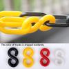 Black Parking Bollards with Plastic Barrier Chain and 2 S-Hooks view 4