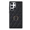 Phone Case for Samsung Galaxy S23/S23 Plus/S23 Ultra, Shock-Resistant Leather Case with Ring Holder, Anti-Fingerprint, Black, S23 Plus view 1