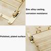 ALINZO Gold Folding Double Towel Rack with Hooks, Wall-Mounted, 50 cm view 3