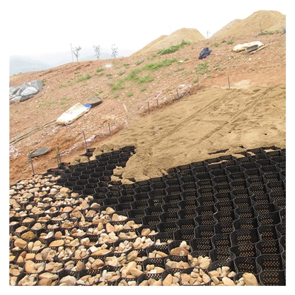 Gravel Grid Geogrid Gravel Mats for Slopes and Driveways, 4 x 6 m/13